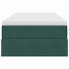 vidaXL Cama con almacenamiento y colch&oacute;n Verde oscuro 90 x 200 cm