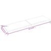vidaXL Tablero mesa madera tratada borde vivo marrón 220x60x(2-4) cm