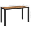 vidaXL Set comedor jard&iacute;n 6 pzas rat&aacute;n sint&eacute;tico y madera acacia negro