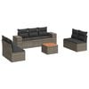 vidaXL Set de sof&aacute;s de jard&iacute;n 8 pzas y cojines rat&aacute;n sint&eacute;tico gris