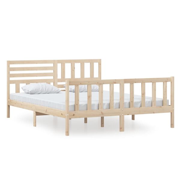 vidaXL Estructura de cama de madera maciza 160x200 cm