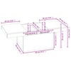vidaXL Mesa de centro madera de ingenier&iacute;a roble ahumado 80x55x40 cm