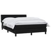 vidaXL Cama box spring con colch&oacute;n terciopelo negro 140x210 cm
