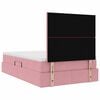 vidaXL Cama con almacenamiento y LED Rosa 120 x 200 cm Terciopelo