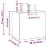 vidaXL Bolsas de papel con asas 50 uds blanca 32x22x28 cm