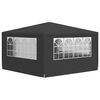 vidaXL Carpa profesional para fiestas con paredes gris 90 g/m² 4x4 m