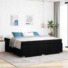vidaXL Estructura de cama con colch&oacute;n Negro 200 x 200 cm tela