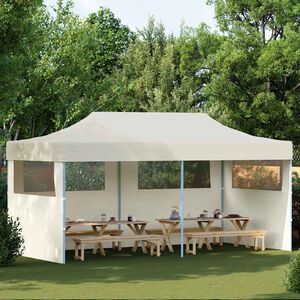 vidaXL Carpa plegable Pop-up crema 3x6 m