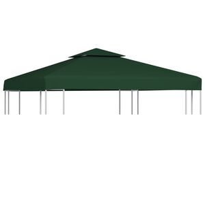 vidaXL Cubierta de repuesto de cenador 310 g/m&sup2; verde 3x3 m