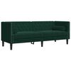 vidaXL Set de sofás Chesterfield con cojines 2 piezas terciopelo verde