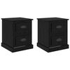 vidaXL Armario de Noche 2 uds. Roble Negro 39 x 39 x 47.5 cm