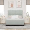 vidaXL Cama tipo Box Spring Gris claro 140 x 200 cm Terciopelo