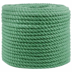 vidaXL Cuerda de yute 12 mm Verde 100% yute Tossa