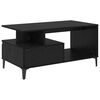 vidaXL Mesa de Caf&eacute; Roble Negro 90 x 49 x 45 cm Madera de ingenier&iacute;a