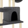 vidaXL Rascador para gatos con postes de sisal gris oscuro 180 cm