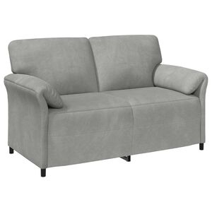 vidaXL Sof&aacute; de 2 Plazas Gris Claro 158 x 83 x 95 cm Terciopelo