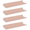 vidaXL Estante flotante 4 uds. Rosa 30 x 9 x 2,5 cm Acero