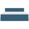 vidaXL Cama con almacenamiento con colch&oacute;n Azul Oscuro 100 x 200 cm