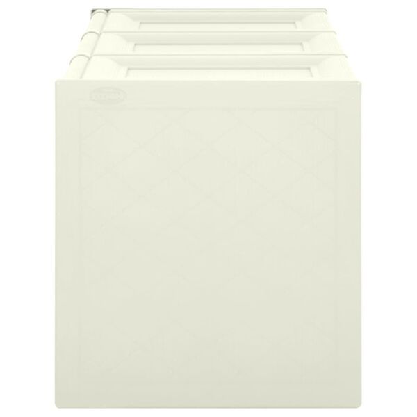 vidaXL Caja de cojines crema 130 L 125x40x42 cm