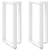 vidaXL Patas para mesa de bar en forma de T (2 unidades), color blanco, 60 x 35 x (100-101) cm, acero