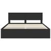 vidaXL Estructura de cama Negro 200 x 200 cm Madera de ingenier&iacute;a