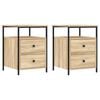 vidaXL Mesitas noche 2 uds madera ingenier&iacute;a roble Sonoma 44x45x60 cm