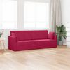 vidaXL Sof&aacute;-cama de piso 200cm Rojo vino Terciopelo