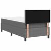 vidaXL Cama Box Spring LED Gris claro y . 90 x 190 cm Tela de Pana
