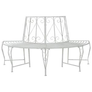 vidaXL Banco de &Aacute;rbol 4-N&uacute;mero de plazas 160 x 80 x 89 cm Acero