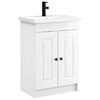 vidaXL Juego de muebles de ba&ntilde;o Blanco Brillante 56 x 37,5 x 81 cm