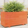 vidaXL Jardinera madera maciza de pino marr&oacute;n cera 90x40x49,5 cm