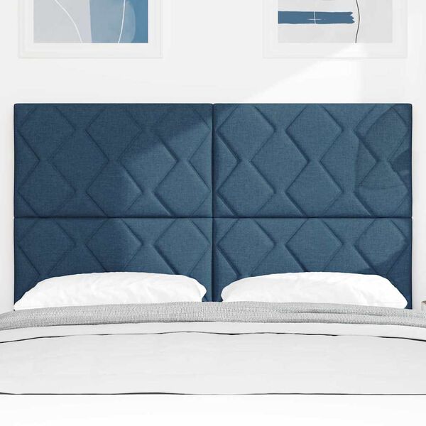 vidaXL Cabecero con cabecera Azul 160 cm Cuero sint&eacute;tico