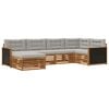 vidaXL Conjunto de sof&aacute;s de exterior 6 uds. Natural y Gris Claro