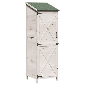 vidaXL Cobertizo de Jard&iacute;n Blanco 59,5 x 56 x 176,5 cm