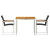 vidaXL ConjuntodeComedordeJardín 3 pcs Madera de teca maciza