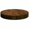 vidaXL Encimera Marr&oacute;n Claro &Oslash; 30 x 4 cm Madera de Roble S&oacute;lido