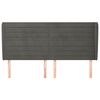 vidaXL Cabecero con orejas de terciopelo gris oscuro 163x23x118/128 cm