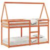 vidaXL Cama litera con techo madera maciza pino marr&oacute;n 80x200 cm