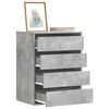 vidaXL Cajonera de esquina madera ingenier&iacute;a gris hormig&oacute;n 60x41x76 cm