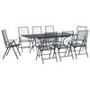 vidaXL Conjunto de Comedor de Jard&iacute;n 9 pcs Gris antracita