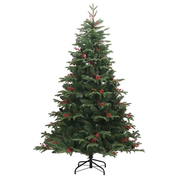 vidaXL &Aacute;rbol de Navidad artificial Verde 210 cm PVC, Metal y Pl&aacute;stico