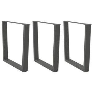 vidaXL Patas para mesa de comedor en forma de V (2 unidades), antracita, 80 x (72-73,3) cm, acero