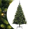 vidaXL &Aacute;rbol de Navidad Artificial Plegable 300 LEDs Verde 210 cm