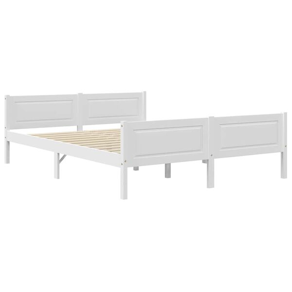 vidaXL Estructura de cama sin colchón madera de pino blanco 160x200 cm