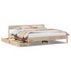 vidaXL Estructura de cama sin colch&oacute;n madera maciza de pino 180x200 cm