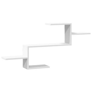 vidaXL Estante de pared madera de ingenier&iacute;a blanco 104x15x49 cm