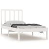 vidaXL Estructura de cama madera maciza de pino blanco 90x190 cm