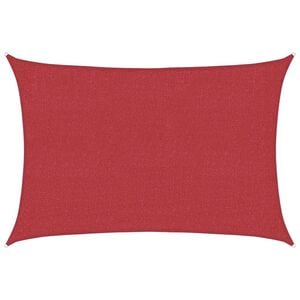 vidaXL Toldo de vela rojo HDPE 160 g/m&sup2; 2x2,5 m