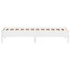 vidaXL Estructura de cama sin colch&oacute;n madera maciza blanca 75x190 cm