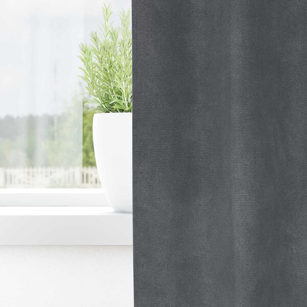 vidaXL Cortinas opacas 2 pcs Gris Claro 140 x 175 cm Terciopelo